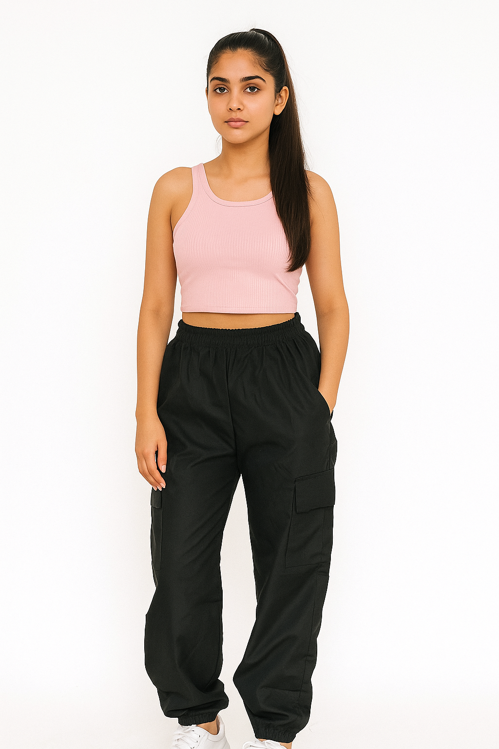 Voxelle Black Cargo Pants