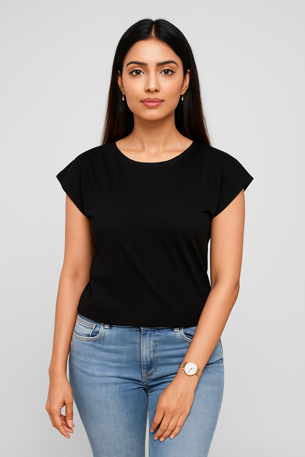 Voxelle Black Tank Top For Women