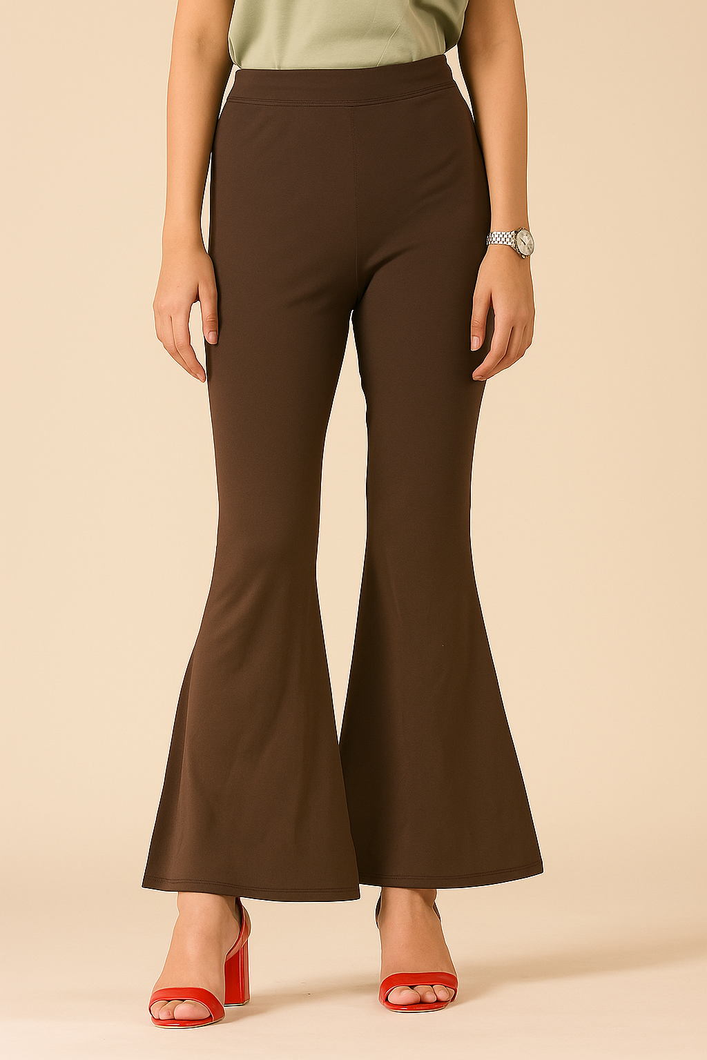 Voxelle Classic High-Waist Flared Pants For Women
