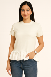 Voxelle Women Knit Peplum Top