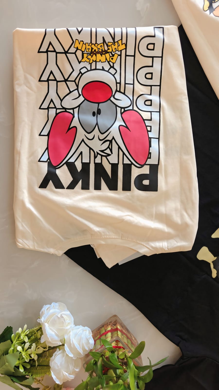 Disney Goofy Friends Oversize Beige T-Shirt