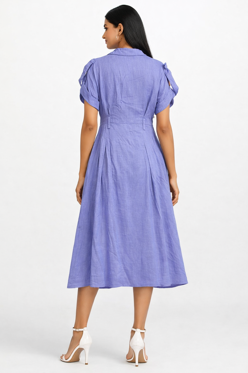 Voxelle Lavender Breeze Shirt Dress