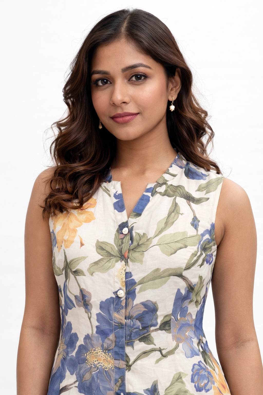 Voxelle Blue Blossom Floral Midi Dress