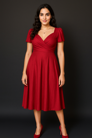 Voxelle Ruby Elegance Midi Dress