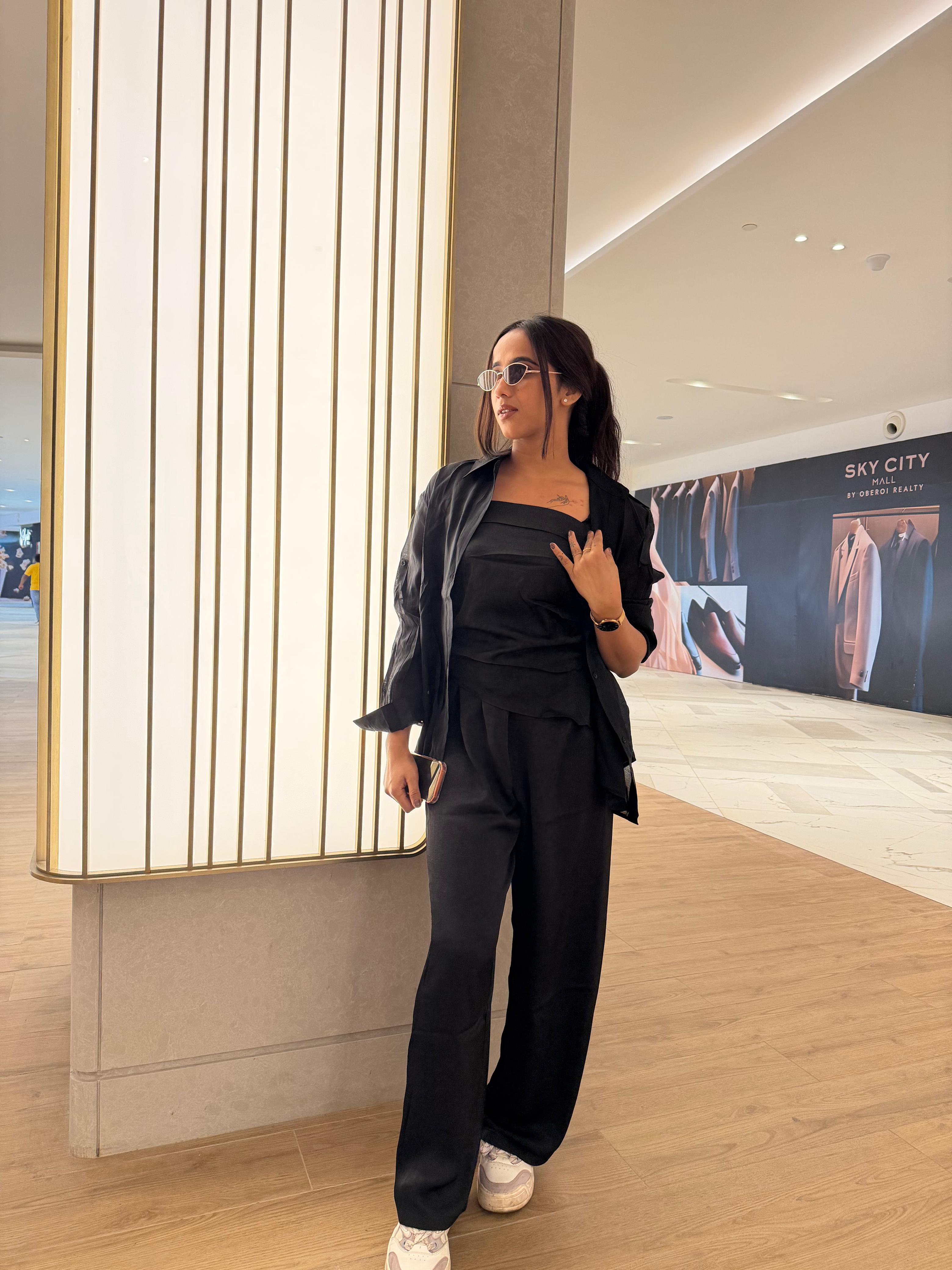 Voxelle Noir Luxe 3-Piece Co-ord Set