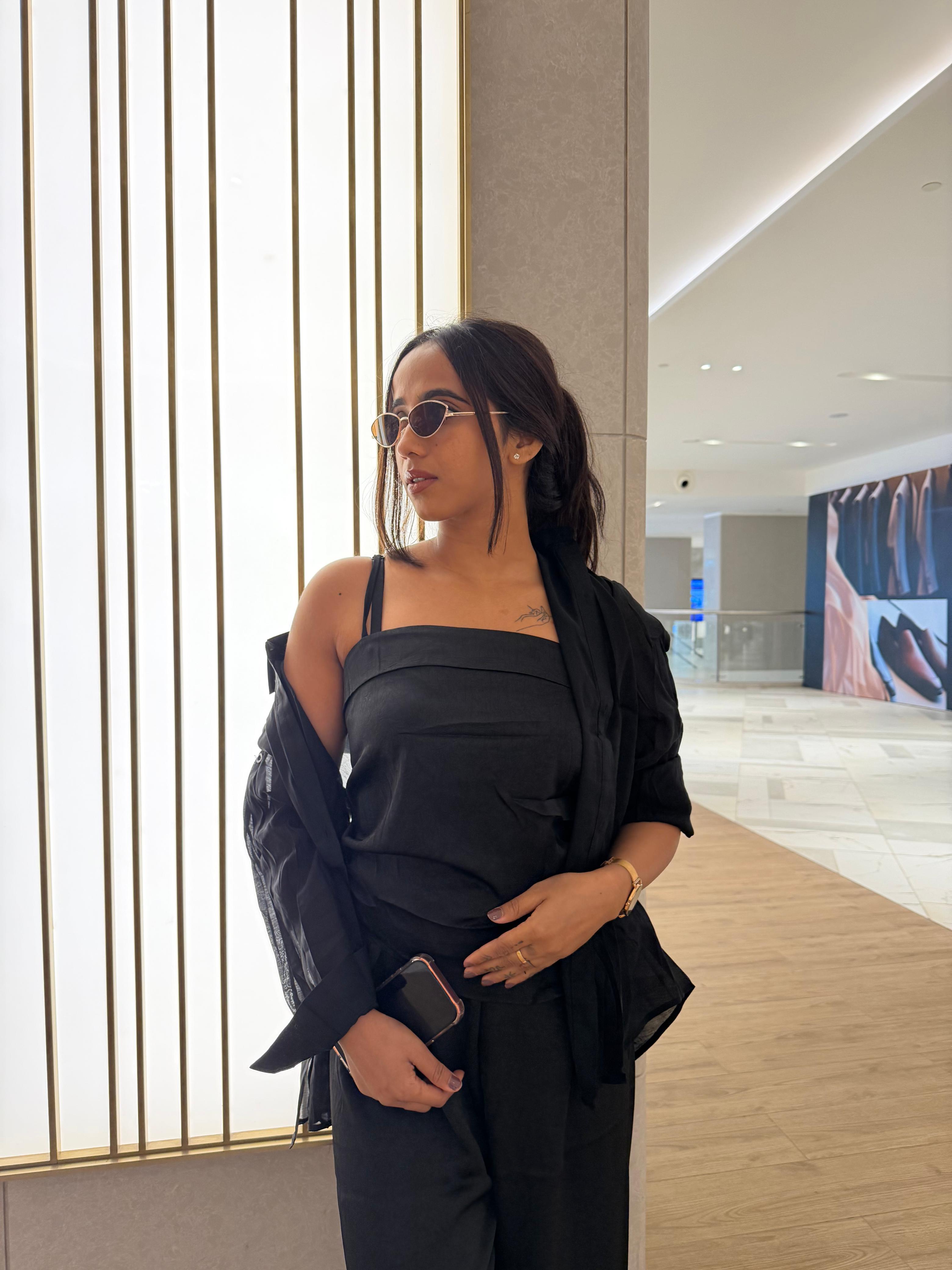 Voxelle Noir Luxe 3-Piece Co-ord Set