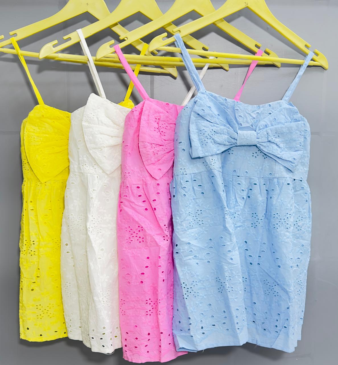 Voxelle Pink Eyelet Bow Strap Top