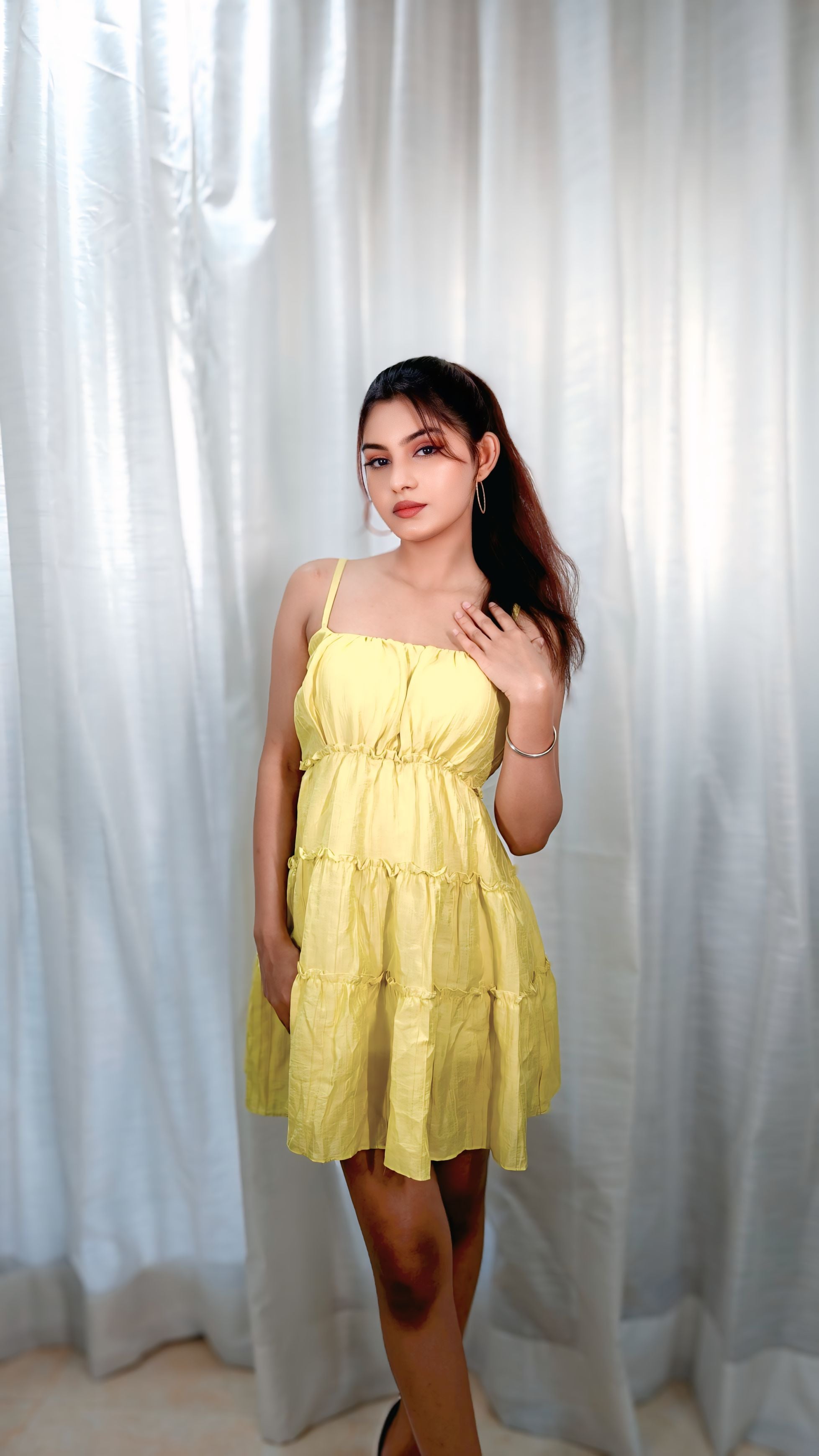 Women'S Georgette Skater Mini Dress